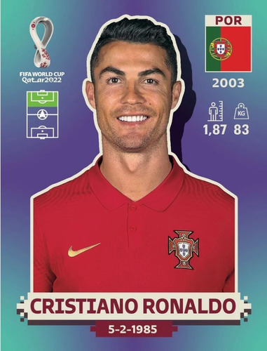 Lamina Cristiano Ronaldo Por 18 Album Mundial Qatar 2022