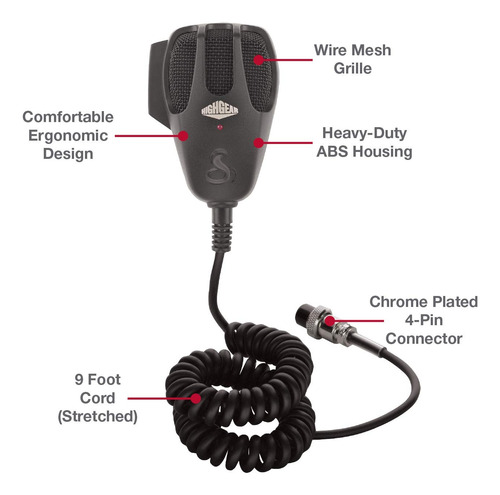Micrófono Cobra M73 Para Radio De Banda Civil