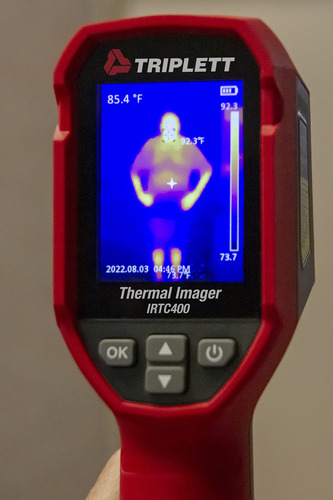 Câmera De Imagem Térmica Triplett Irtc400 Com Display Tft De