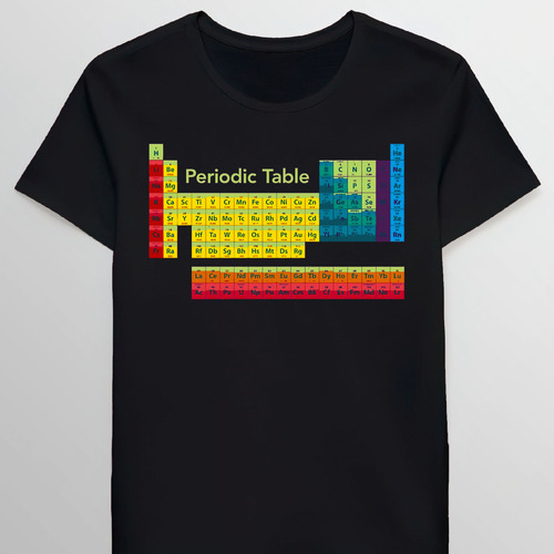 Remera Color Periodic Table Of Elements 91949267