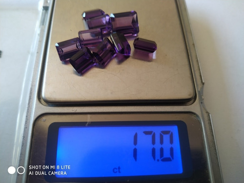 Ametista Extra Do Sul 09 Gemas Retangulares, 17 Ct Violeta