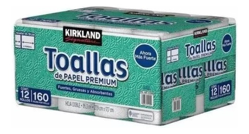 Toallas De Papel Premium Kirkland 12 Rollos 160 Hojas Msi