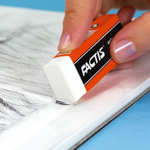 Goma De Borrar Suave Factis Plastica Artistica Es20 Color Blanco