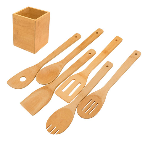 Utensilio Cocina Ccina 6 Pieza Cuchara Espatula Madera