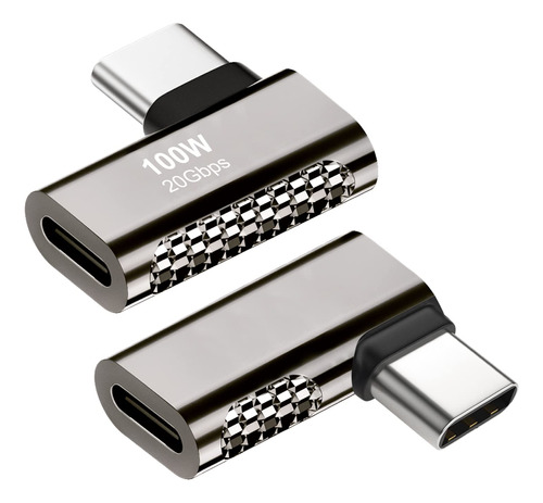 Areme Adaptador Usb C De 90 Grados De 100 W (paquete De 2),