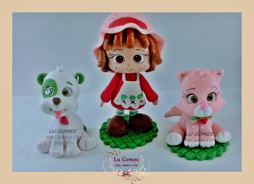 Moranguinho Em Biscuit -apliques 12 Cm