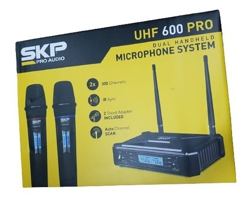 Imagen 7 de 7 de Microfono Doble De Mano Skp Uhf-600 Pro Smallbox