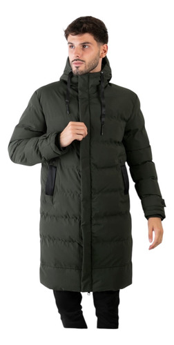 Campera Hombre Inflada Parka Larga Impermeable