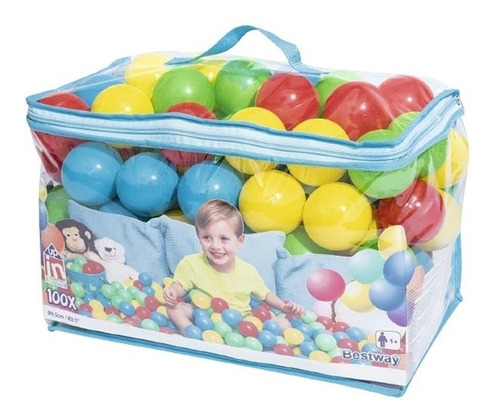 Bolsa De Pelotas Plasticas De Colores 100 Un