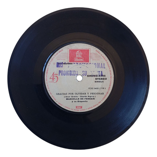 Vinilo Single De Marcello De Ferrari - Gracias Por Olv( S113 (Usado)