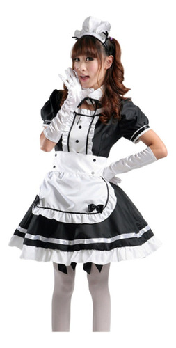 Traje De Maid Cosplay Lolita Kawai Anime Disfraz Set