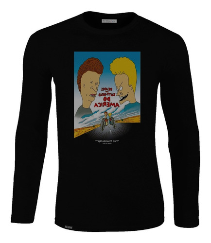 Camiseta Manga Larga Beavis Y Butt-head Do America Serie Lbo