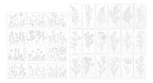 30 Peças De Estênceis De Desenho De Pintura, Conjunto De