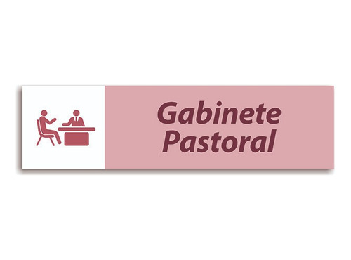 Placa Igreja Gabinete Pastoral Identificação Personalizada
