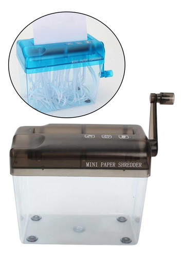 Shredder Pequena Mão Abrangeu 1 Folha De Plástico