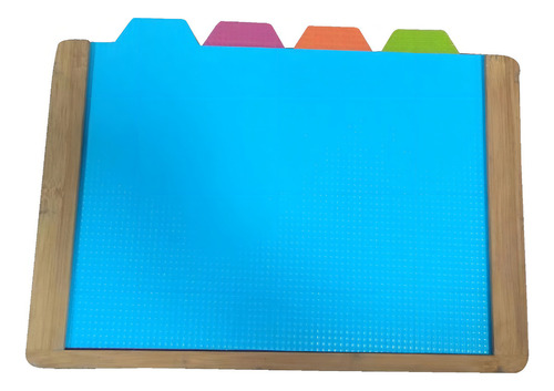 Set 5 Tablas Para Picar Bambu Y Plástico 34x24x2cm Ad-03 Color Marrón