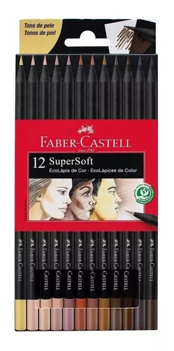 Lapiz Faber Castell Lapices Supersoft 12 Tonos Piel Soft
