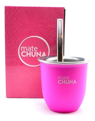 Mate Chuna Acero Inoxidable Termico Fucsia