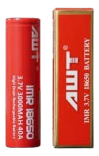 Imagen 3 de 5 de Cargador 18650 + 2 Baterías Li-io Plana-awt 3000mah