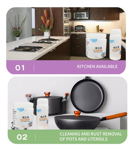 Limpiador De Espuma En Polvo Kitchen Clean Foam Cle
