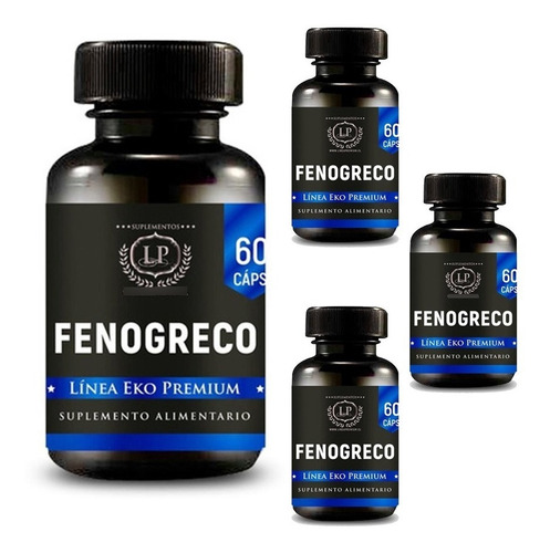 4 Fenogreco Premium - 4 Meses Tratamiento - 240 Capsulas