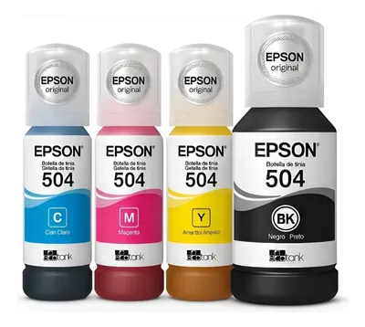 Kit 4 Tinta Para T504 Original L4150 L4260 L6270 Amarelo/ciano/magenta/preto