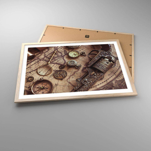 Marco De Madera Con Poster Pintura Al Oleo 45x70cm