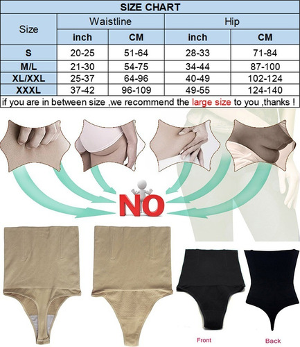 Fajas Para Mujer Tanga Panty Cintura Alta Control Be Abdomen