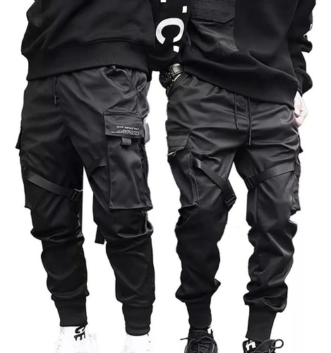 Pantalones Cargo Estilo Harén Casual Hip Hop Para Hombre