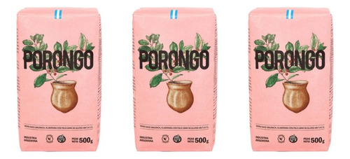 Yerba Mate Porongo Organica 500 Gr X 3 Unidades
