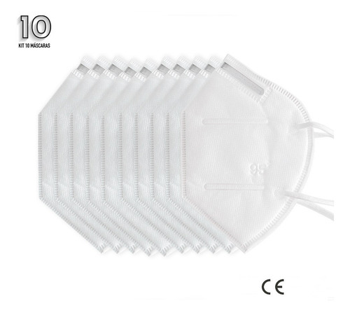 Kit 10 Máscaras N95 Proteção Respiratória Pff2 Envio Rápido