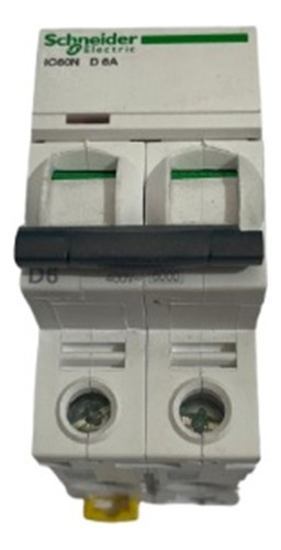 Disjuntor Bipolar/2 Polos Curva D 6a 400v - Schneider Ic60n