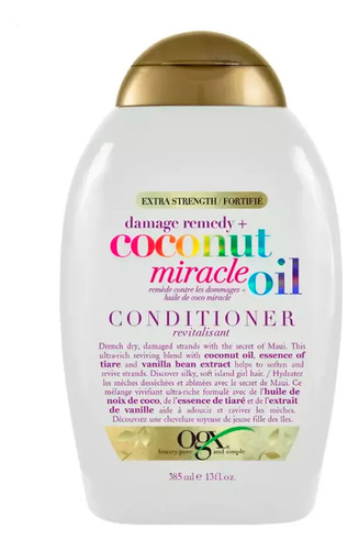 Ogx Coconut Miracle Oil Acondicionador 385ml