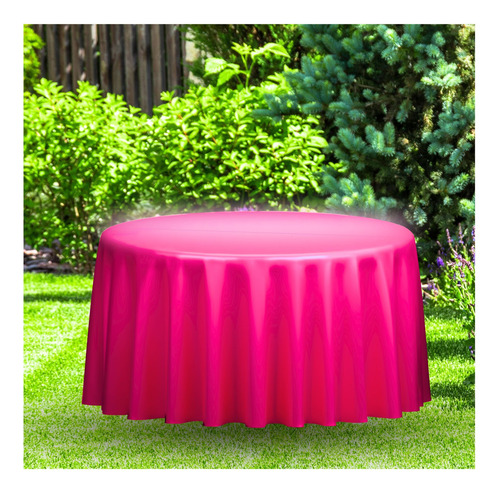 10 Manteles Redondos De Color 2.90 Diámetro Piezas Rosa Fucsia Mantel Redondo