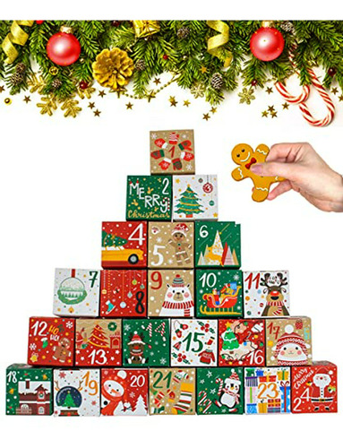 Calendario Adviento Diy 24 Pzs - Cajas Sorpresa Navidad - Nú