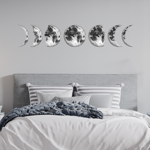 Imagen 2 de 8 de Vinilos Decorativos Fases Luna Respeldar Eclipse Galaxia