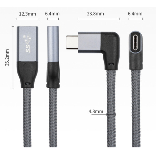Imagem 6 de 6 de Cabo Extensor Usb-c 1 Metro