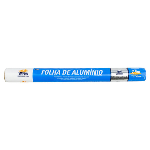 Imagem 1 de 1 de Folha de Alumínio em Rolo Wyda 45cm x 7,5m