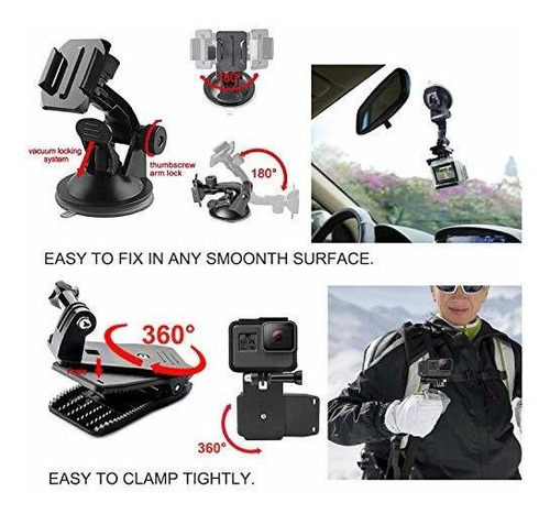 Accesorio Camara Mogomiten 1 Kit Gopro Hero 6 5 Negro