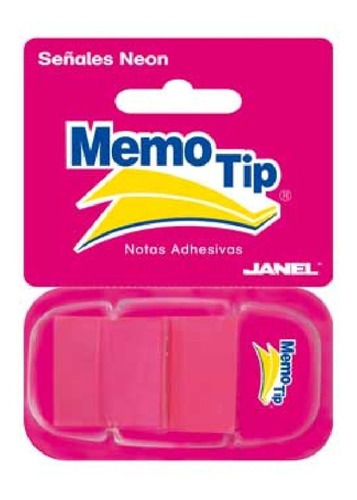 Banderitas Janel Memo Tip Rosa C/desp Pet 23x45mm /vc