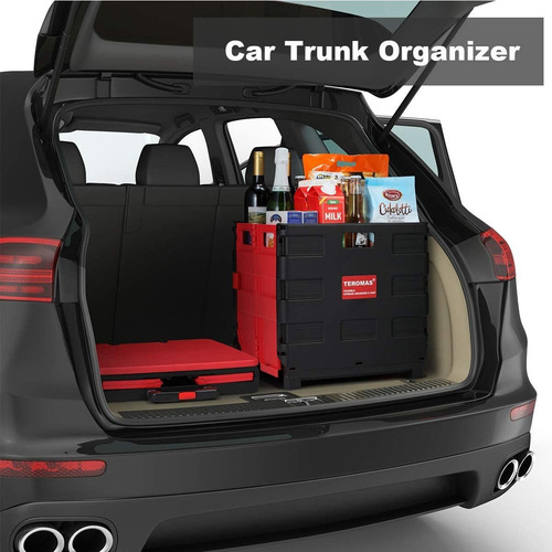 Imagen 6 de 7 de Teromas Organizador De Maletero De Coche, Carrito Plegable D