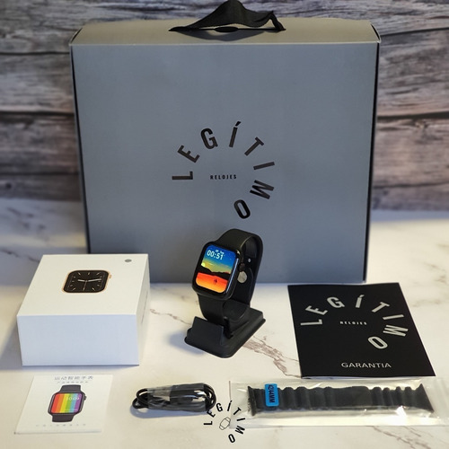 Imagen 4 de 10 de Smartwatch W26 Plus Negro Original 2022 + Malla Metal