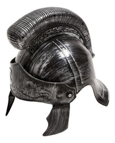 Capacete Fantasia Guerreiro Romano Com Laterais Prateado