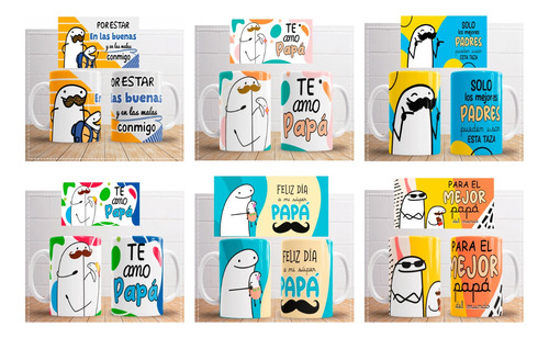 Tazón Día Del Padre Pack 6 Unidades Flork Tazas Divertidas 8