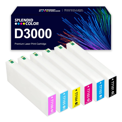 Splendidcolor Remanufactured 6pk T7101 T7102 T7103 T7104 T71
