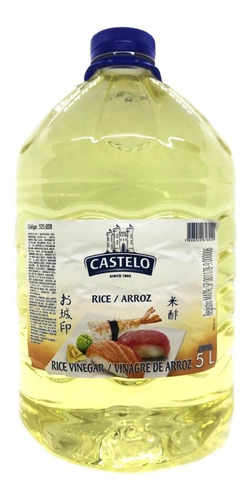 Vinagre De Arroz Castelo X 5 Lt - Ideal Para Sushi
