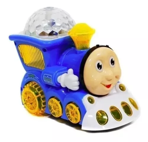 Kit 3 Brinquedo Trem Thomas Trenzinho Infantil Luz Som Bate