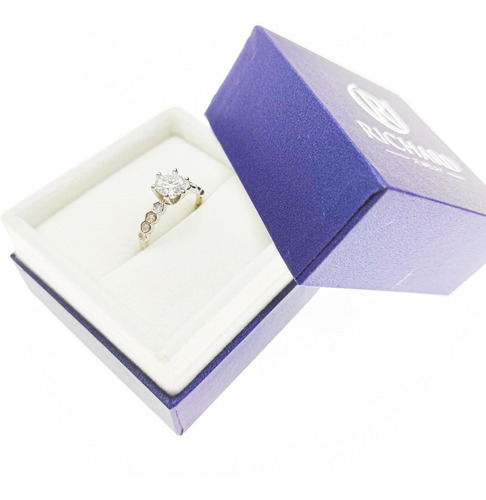 Imagen 3 de 6 de Argollas De Matrimonio Diamante Plata Oro Ajustable Rms13
