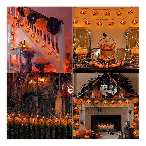 Luces De Cuerda De Linterna De Halloween, Luces De Calabaza