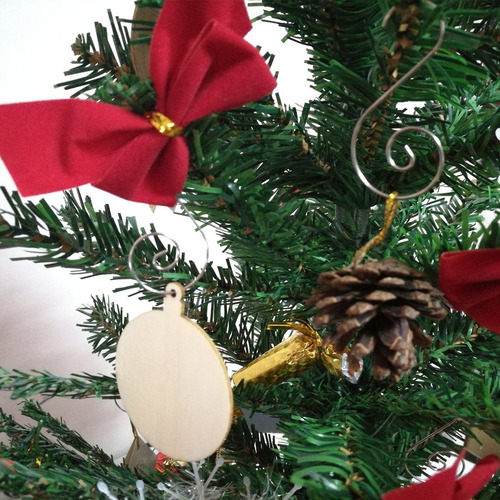 Ganchos Adornos Navidad Plata